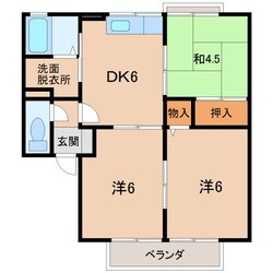 グリーンフルカマダⅡの物件間取画像